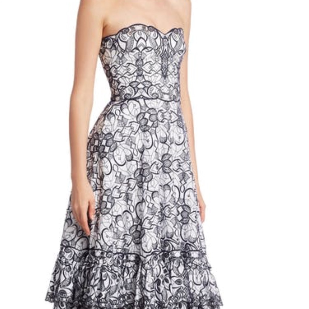 Jonathan Simkai Embroidered Scalloped Dress - Picture 4 of 4